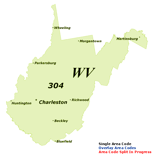find-west-virginia-area-codes-by-map